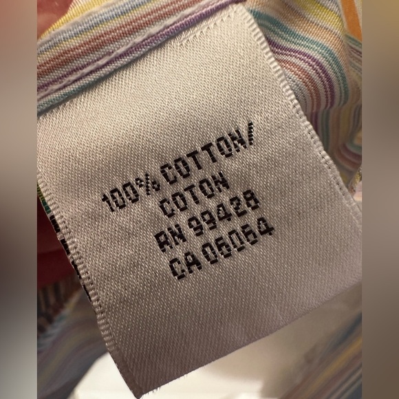 BUGATCHI UOMO XL Pastel Stripe Decorative Vertical Embroidery Spread Collar NICE - Picture 6 of 15